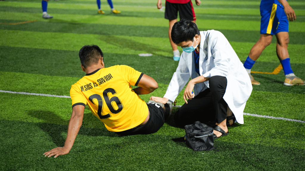 injury in soccer match