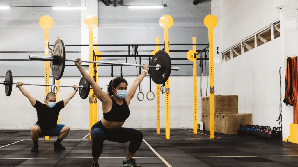 Weightlifting of a 
Woman and Man 