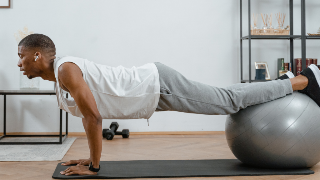 Man with Exercise Balls